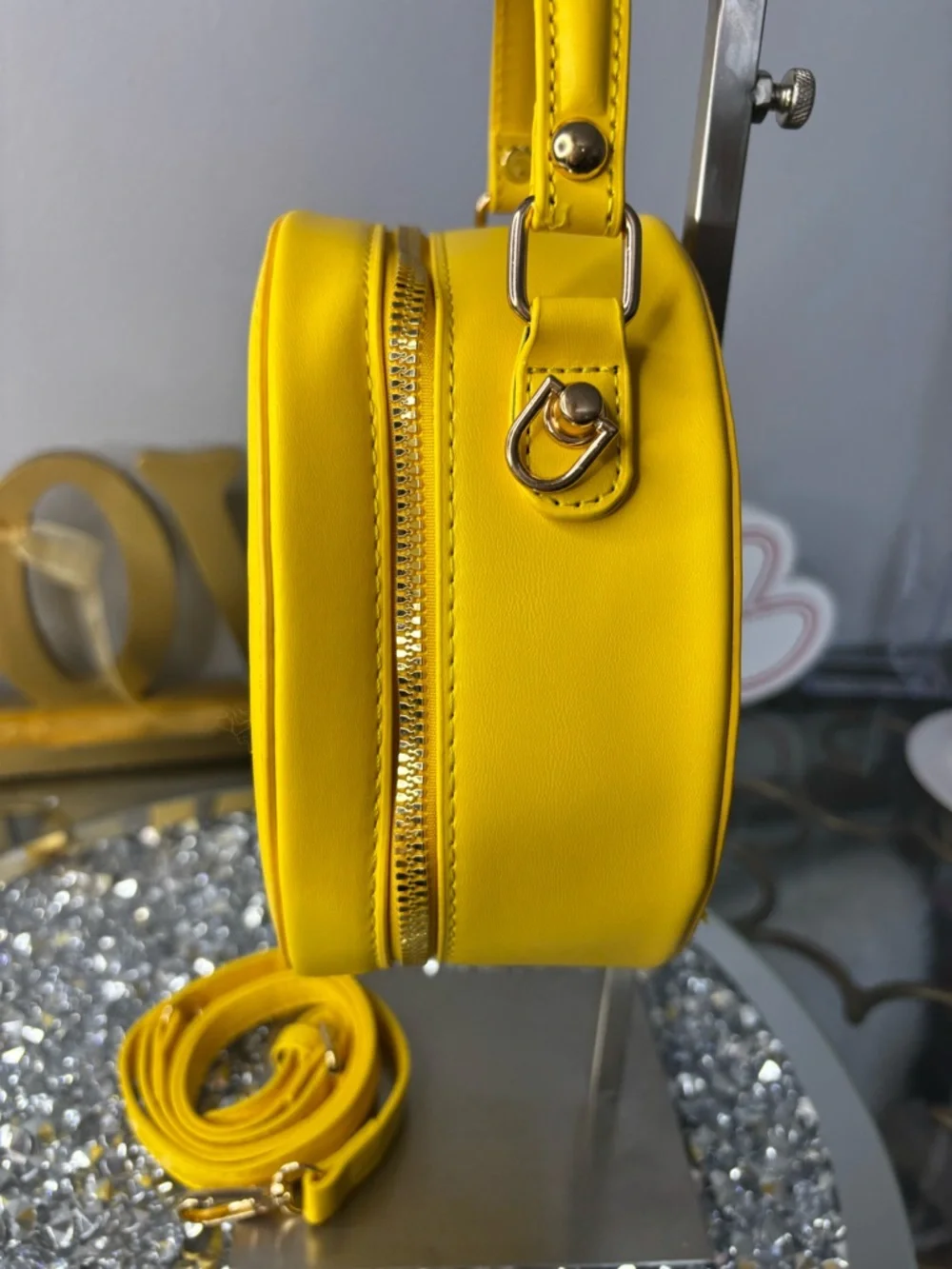 Yellow Citrus Round Crossbody Bag - Picture 6 of 12